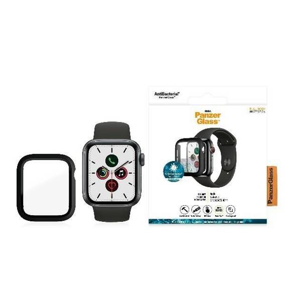 Szkło Hartowane 5D APPLE WATCH 4 / 5 / 6 / SE (40MM) PanzerGlass Full Body czarne