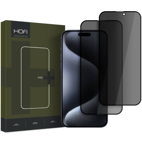 Szkło Hartowane IPHONE 16 PLUS Hofi Anti Spy Glass Pro+ 2-Pack