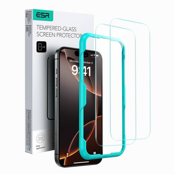 Szkło Hartowane IPHONE 16 PRO MAX ESR Tempered Glass 2-pack Clear