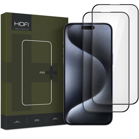 Szkło Hartowane IPHONE 16 PRO MAX HOFI Glass Pro+ 2-pack czarne