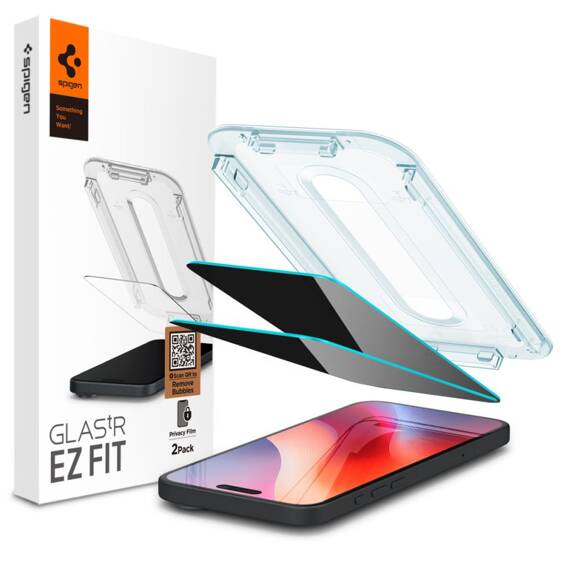 Szkło Hartowane IPHONE 16 PRO Spigen Glas.tr "EZ Fit" Privacy 2-pack