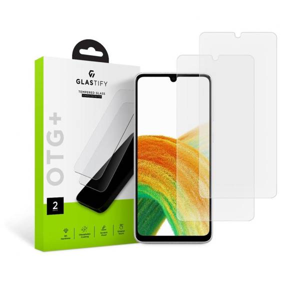 Szkło Hartowane SAMSUNG GALAXY A33 5G Glastify OTG+ 2-Pack Clear