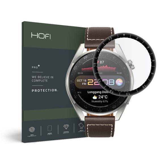 Szkło Hybrydowe HUAWEI WATCH 3 PRO 48MM HOFI Hybrid Pro+ czarne