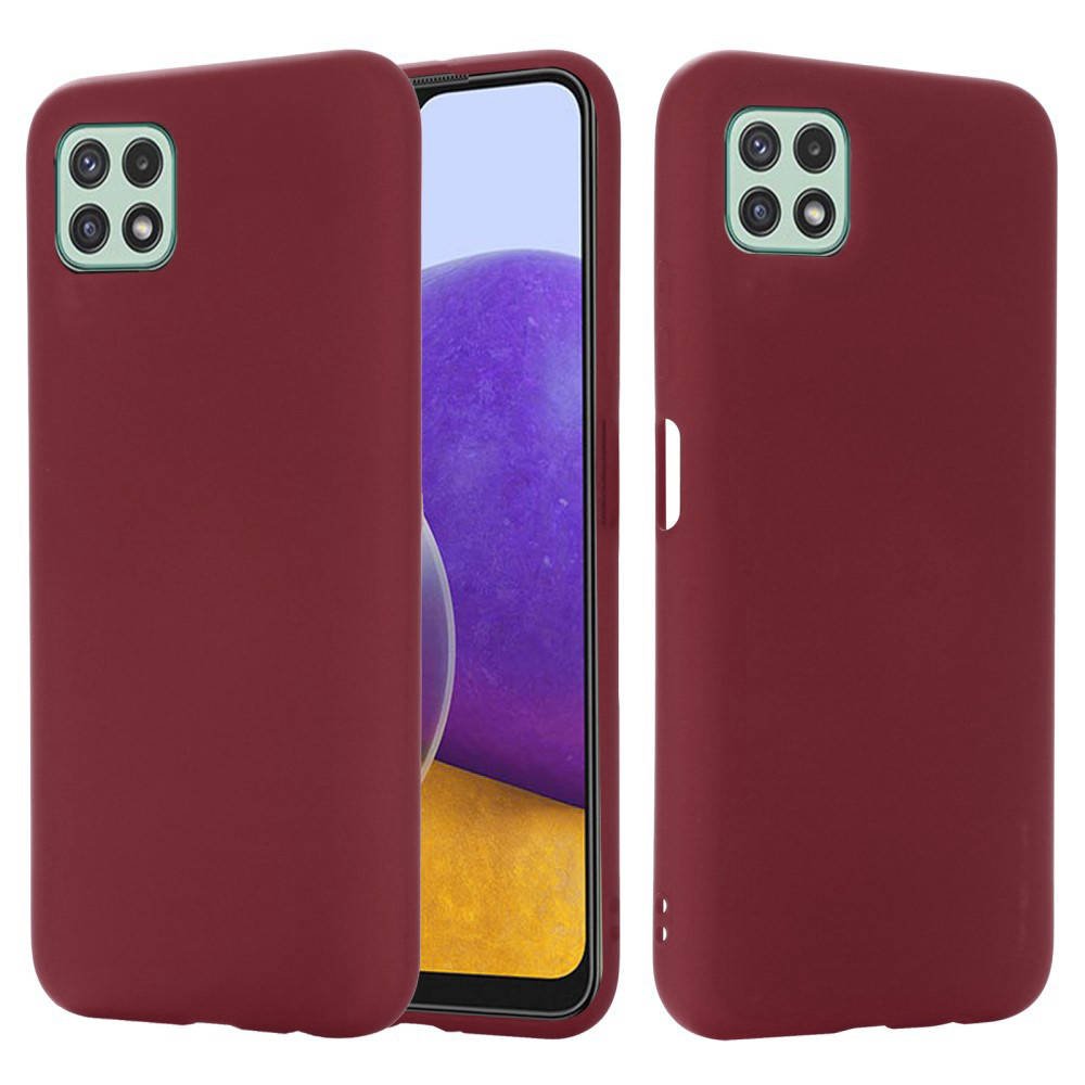 Etui Samsung Galaxy A22 5g Silicone Case Elastyczne Silikonowe Burgundowe