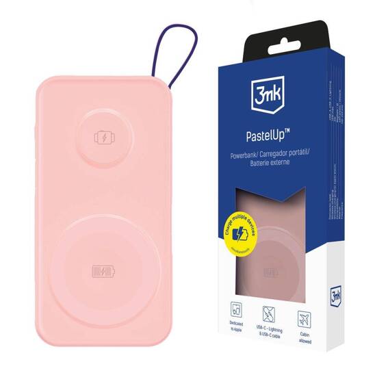 3MK POWERBANK PASTELUP 10000MAH 22,5W PINK