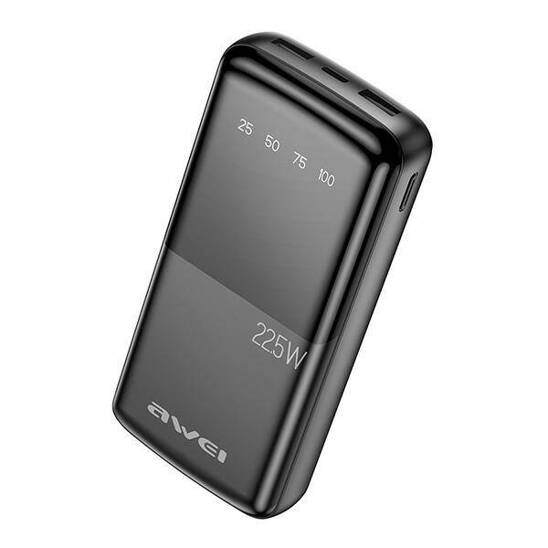 AWEI PowerBank P13K 20000mAh 22.5W czarny/black Digital Display