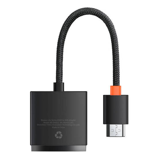 Adapter HDMI do VGA Baseus Lite Series, bez audio (czarny)
