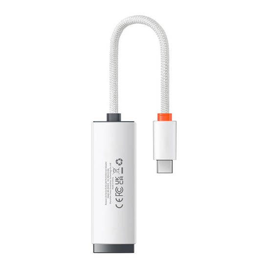 Adapter sieciowy Baseus Lite Series USB-C do RJ45, 100Mbps (biały)