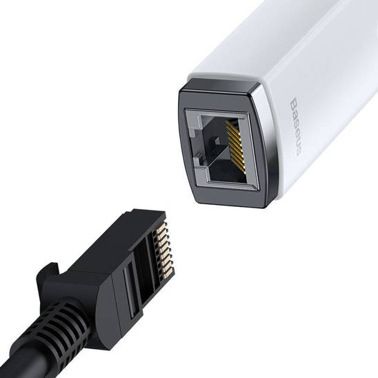 Adapter sieciowy Baseus Lite Series USB do RJ45 (biały)