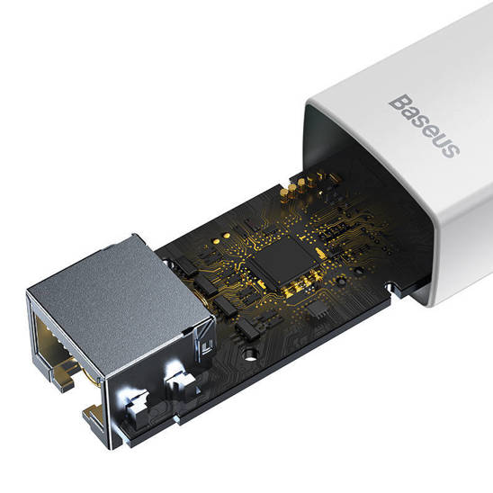 Adapter sieciowy Baseus Lite Series USB do RJ45 (biały)