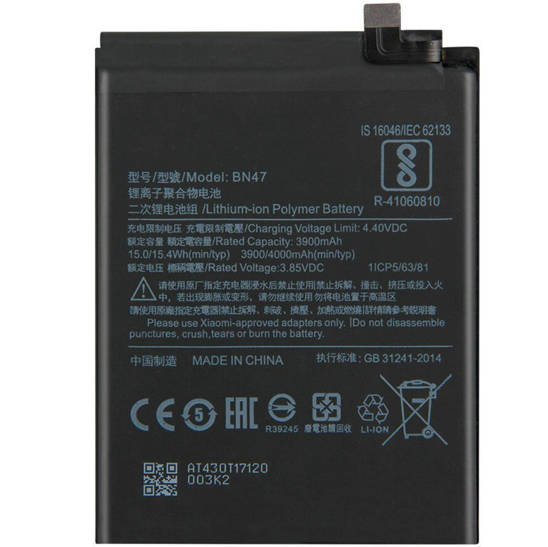 Bateria do XIAOMI REDMI 6 PRO / MI A2 LITE 3900mAh BN47