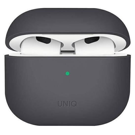 Etui APPLE AIRPODS 3 UNIQ Lino Silicone szare