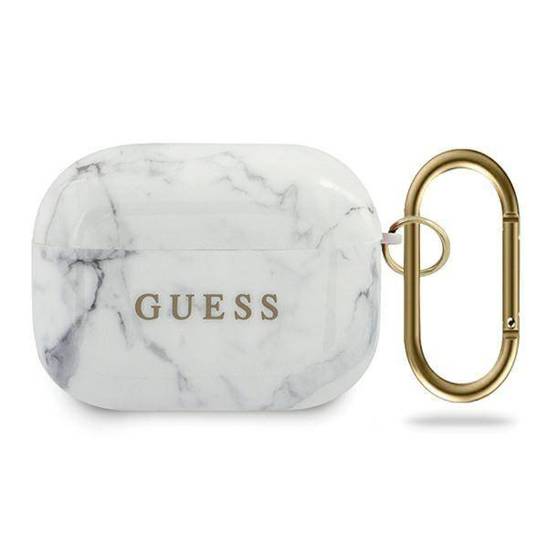 Etui APPLE AIRPODS PRO Guess Marble Collection (GUACAPTPUMAWH) białe