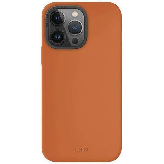 Etui APPLE IPHONE 15 PRO MAX UNIQ Lino Hue Magclick Charging pomarańczowe