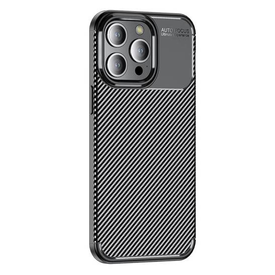 Etui APPLE IPHONE 15 PRO Pancerne Shockproof Nexeri Carbon Fiber czarne