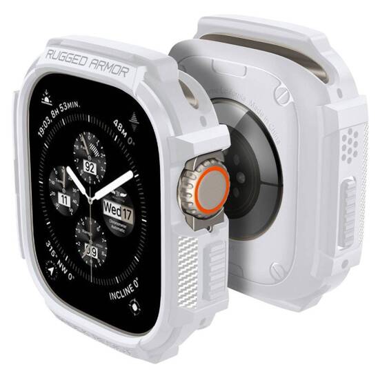 Etui APPLE WATCH ULTRA (49MM) Spigen Rugged Armor białe