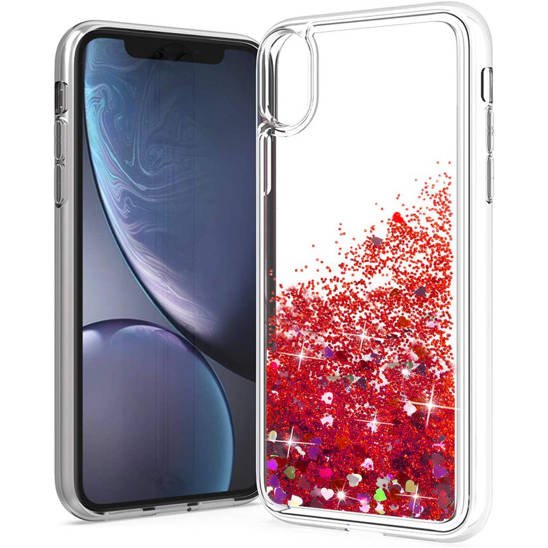 Etui HUAWEI Y5P Liquid Brokat czerwone