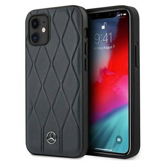 Etui IPHONE 12 MINI Mercedes Hardcase Wave Line (MEHCP12SMULNA) niebieskie