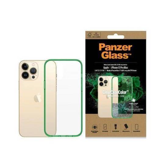 Etui IPHONE 13 PRO MAX PanzerGlass ClearCase Antibacterial Military (0344) Grade Lime