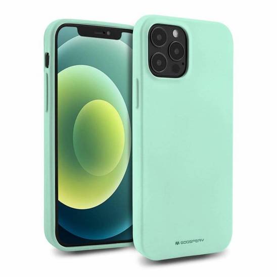 Etui IPHONE 14 PLUS Matowy Silikon Mercury Soft Jelly miętowe