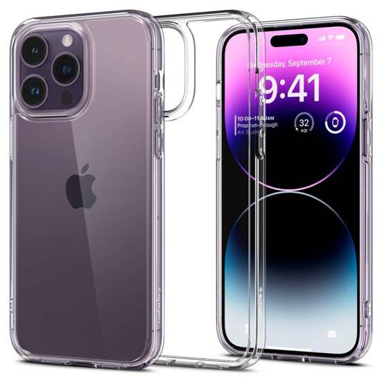 Etui IPHONE 14 PRO MAX Spigen Ultra Hybrid Crystal transparentne