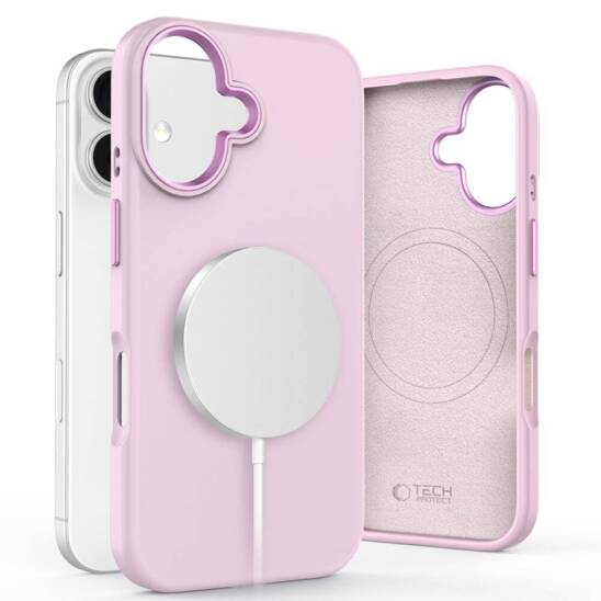 Etui IPHONE 16 Tech-Protect Silicone Pure MagSafe Pink Pearl