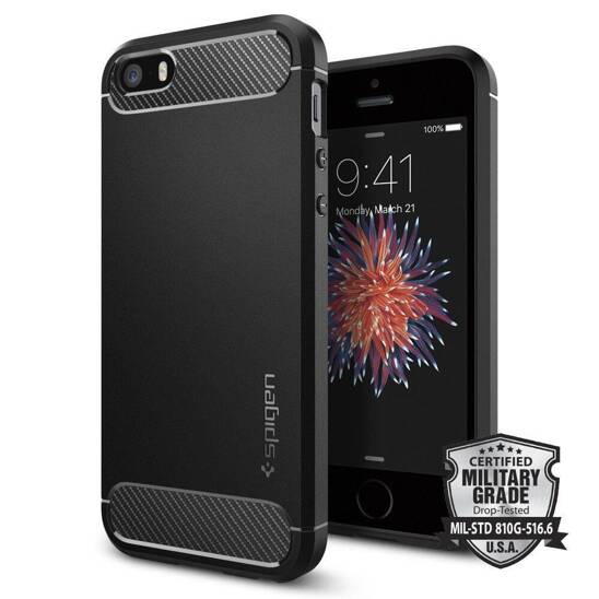 Etui IPHONE 5 / 5S Spigen Rugged Armor czarne