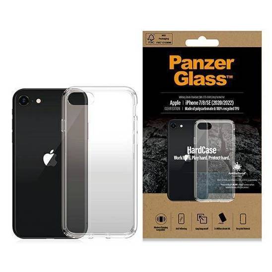 Etui IPHONE SE 2022 / SE 2020 / 7 / 8 PanzerGlass HardCase Antibacterial Military (0377) Grade Clear transparentne