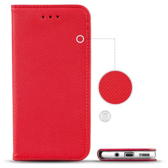 Etui MOTOROLA MOTO G 5G portfel z klapką Flip Magnet czerwone