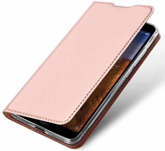 Etui SAMSUNG GALAXY A01 z klapką Dux Ducis skórzane Skin Leather jasny róż