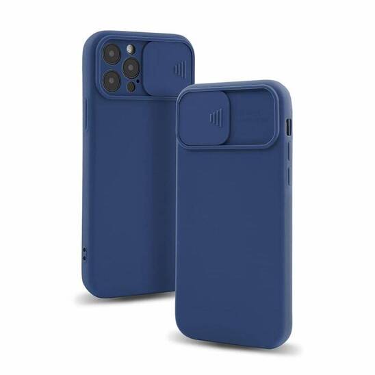 Etui SAMSUNG GALAXY A22 4G / M22 4G Silikonowe z Osłoną na Aparat Nexeri Silicone Lens granatowe