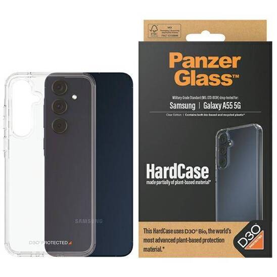 Etui SAMSUNG GALAXY A55 5G PanzerGlass HardCase 3xMilitary Grade (0470) transparentne