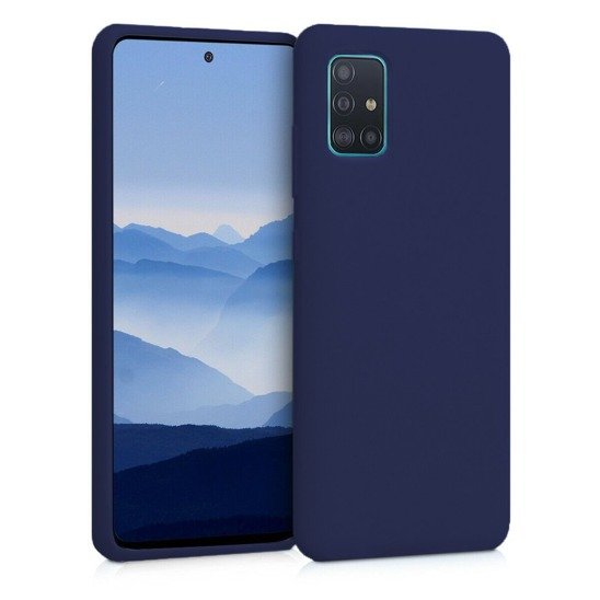 Etui SAMSUNG GALAXY A71 Back Żel Matt granatowe