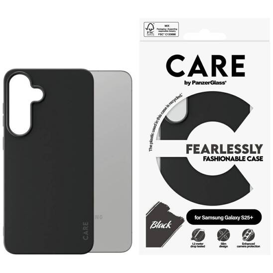 Etui SAMSUNG GALAXY S25+ CARE by PanzerGlass Fashion Case czarne