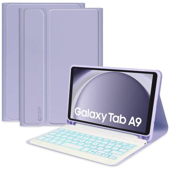 Etui SAMSUNG GALAXY TAB A9 8.7 Tech-Protect SC Pen + Keyboard fioletowe