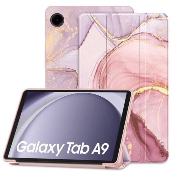 Etui SAMSUNG GALAXY TAB A9 8.7 Tech-Protect SmartCase Marble różowe