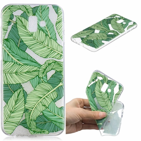 Etui Slim Art SAMSUNG J6+ J6 PLUS zielone liście