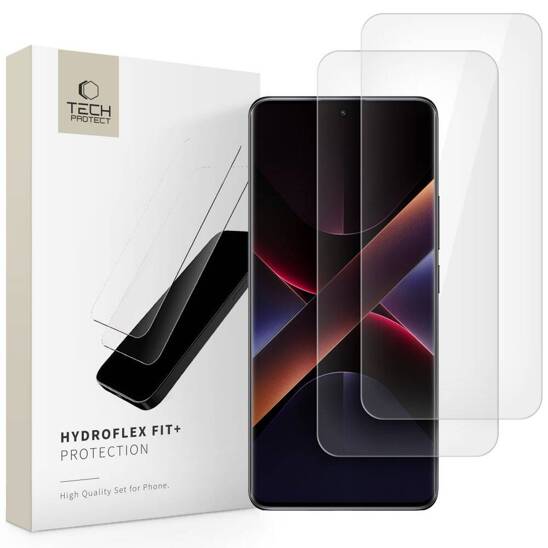 Folia Hydrożelowa XIAOMI REDMI NOTE 14 PRO 5G / 14 PRO+ 5G / POCO X7 5G Tech-Protect Hydroflex Fit+ 2-pack Clear