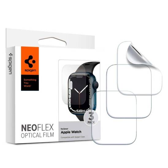 Folia Ochronna APPLE WATCH 4 / 5 / 6 / 7 / 8 / 9 / SE (40 / 41MM) Spigen Neo Flex 3-pack Clear