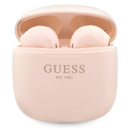 Guess słuchawki Bluetooth GUTWST26PSP TWS + stacja dokująca różowy/pink Classic EST Logo