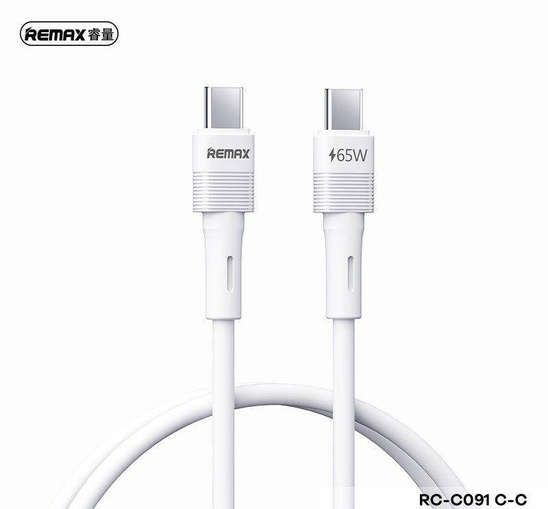 KABEL REMAX LEYA SERIES RC-C091 65W PD USB-C/USB-C WHITE