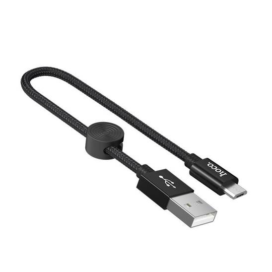 Kabel 2.4A 0,25m USB - Micro USB Hoco X35 czarny