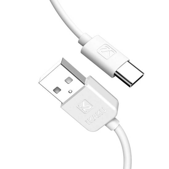 Kabel 2,4A 1m USB Typ C Ładowanie i Przesył Danych KAKU Charging Data Cable USB-C (KSC-285) white