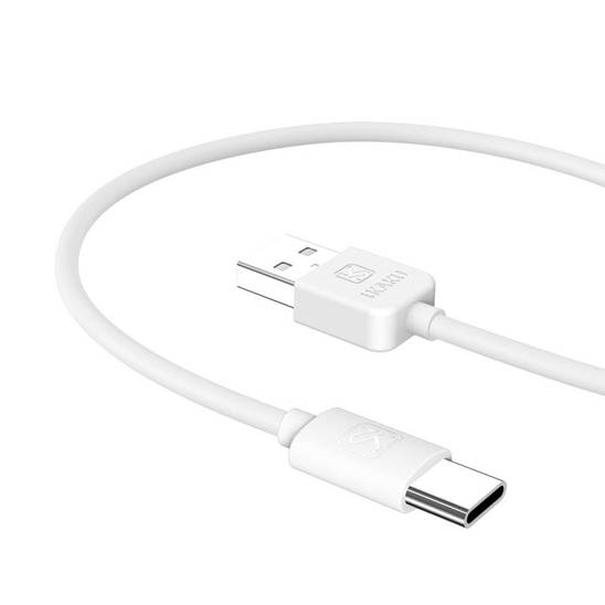 Kabel 2,4A 1m USB Typ C Ładowanie i Przesył Danych KAKU Charging Data Cable USB-C (KSC-285) white
