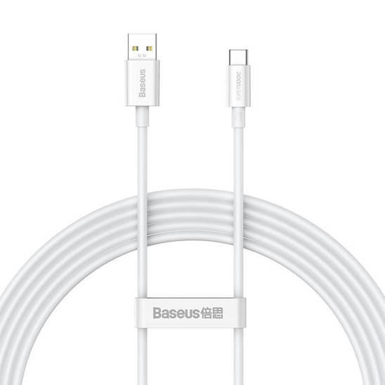 Kabel 65W 2m USB - USB-C Baseus Superior Series biały