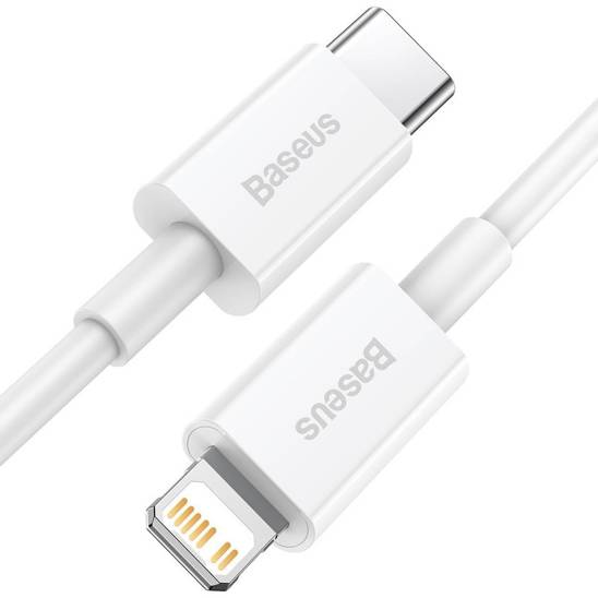 Kabel USB-C do Lightning Baseus Superior Series, 20W, PD, 1m (biały)
