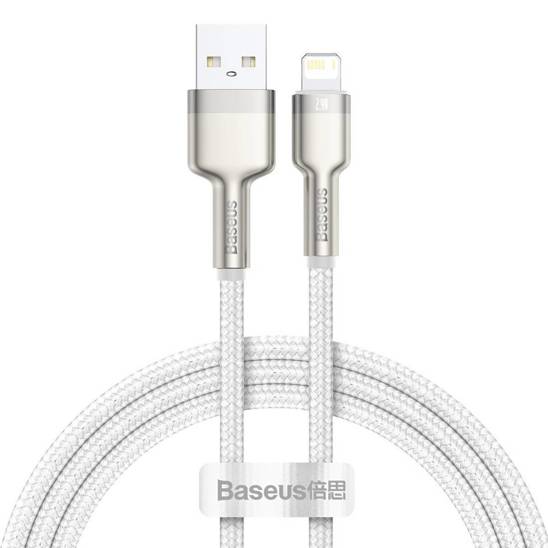 Kabel USB do Lightning Baseus Cafule, 2.4A, 1m (biały)