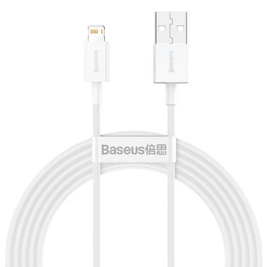 Kabel USB do Lightning Baseus Superior Series, 2.4A, 2m (biały)