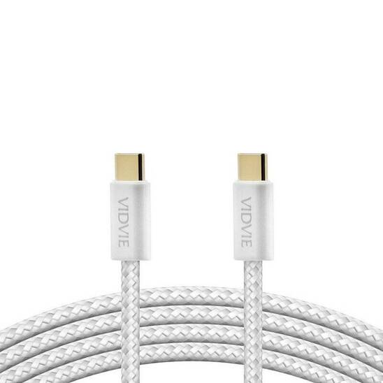 Kabel VIDVIE CB4011 Type C/Type C 5A 100W, 2m biały