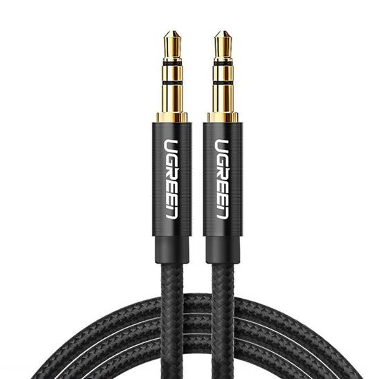 Kabel mini jack 3,5mm UGREEN AV112, AUX, 2m (czarny)